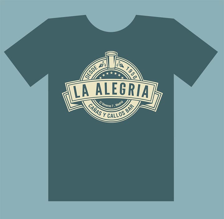 La Alegria Bar Madrid Camiseta