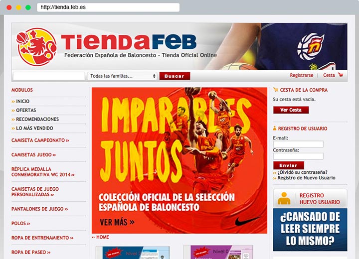 Tienda Online Federación Española de Baloncesto